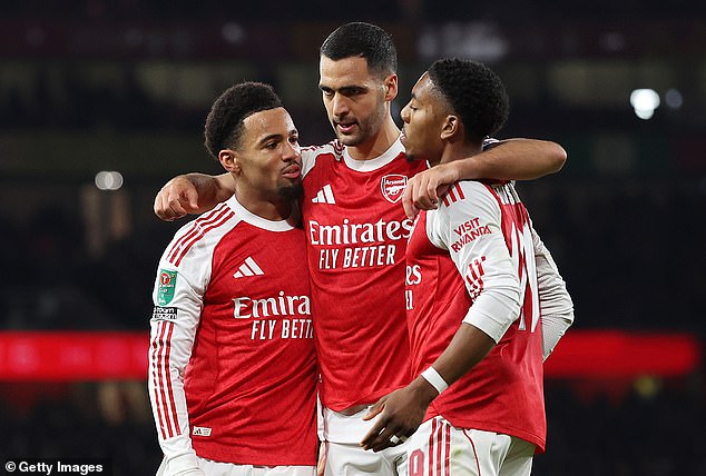 Arsenal triumphed 2-0 over Brighton in the fourth round of the Carabao Cup on Wednesday