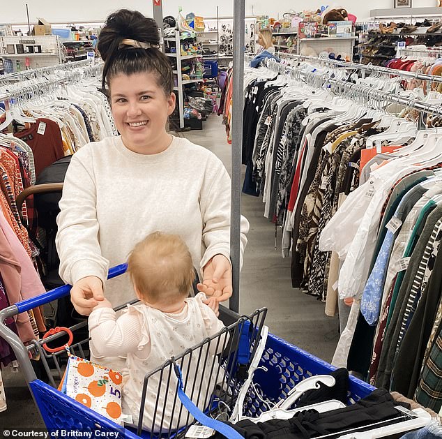 Mom Brittany Carey, from California, was looking for a Halloween costume for her daughter at a local Goodwill when she noticed a Ghost Face mask from the Scream movies on the shelf