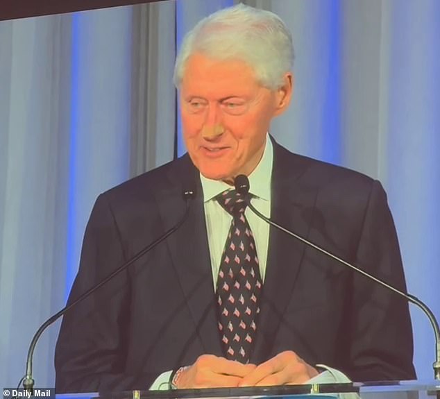 Bill Clinton donned a Band Air for an appearance a Manhattan gala on Wednesday, triggering health concerns