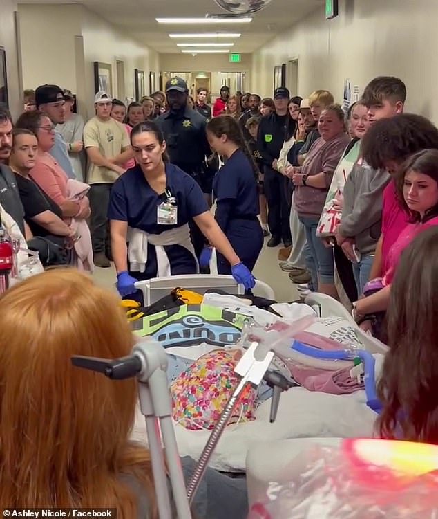 The lines of people seemed almost endless as she passed through the hospital, many of those who gathered had tears in their eyes