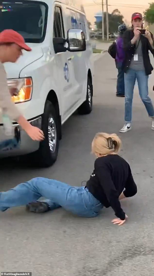 Footage on September 19th, shows an ICE officer throwing Abughazaleh to the ground for blocking the driveway outside Broadview ICE detention center in Chicago