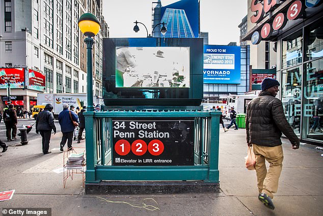 The baby was eventually found at the bottom of the stairs leading to the southbound 1, 2 and 3 trains at the 34th Street-Penn Station station with her umbilical cord still attached