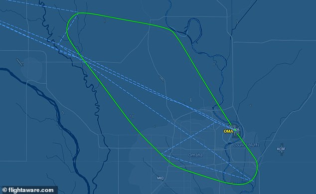 Flight radar shows the American Airlines aircraft made a U-turn only minutes into the flight