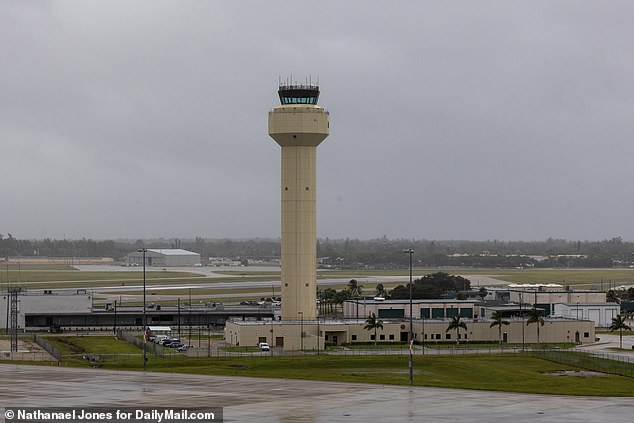 Palm Beach International Airport (pictured) is now enforcing a new travel restriction due to its proximity to President Trump's Mar-a-Lago estate