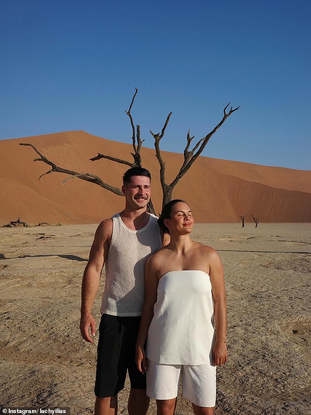 NRL star Lachlan Illias and girlfriend Regan Stephens are currently holidaying in Africa during the footy off-season