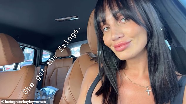 Controversial Married At First Sight star Hayley Vernon, 38, revealed a brand new look on Friday