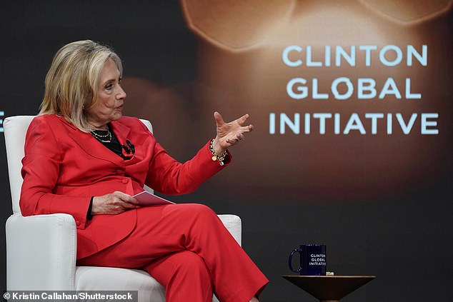 Hillary Clinton added herself to the list of liberals furious over Donald Trump's remodeling of the White House's East Wing to build a 'big, beautiful ballroom'