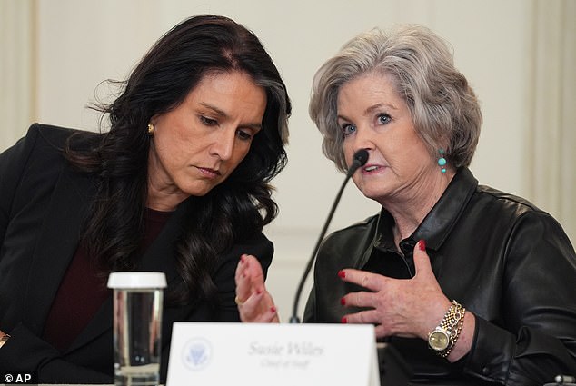 Wiles and Director of National Intelligence Susie Wiles discuss at the White House on Thursday