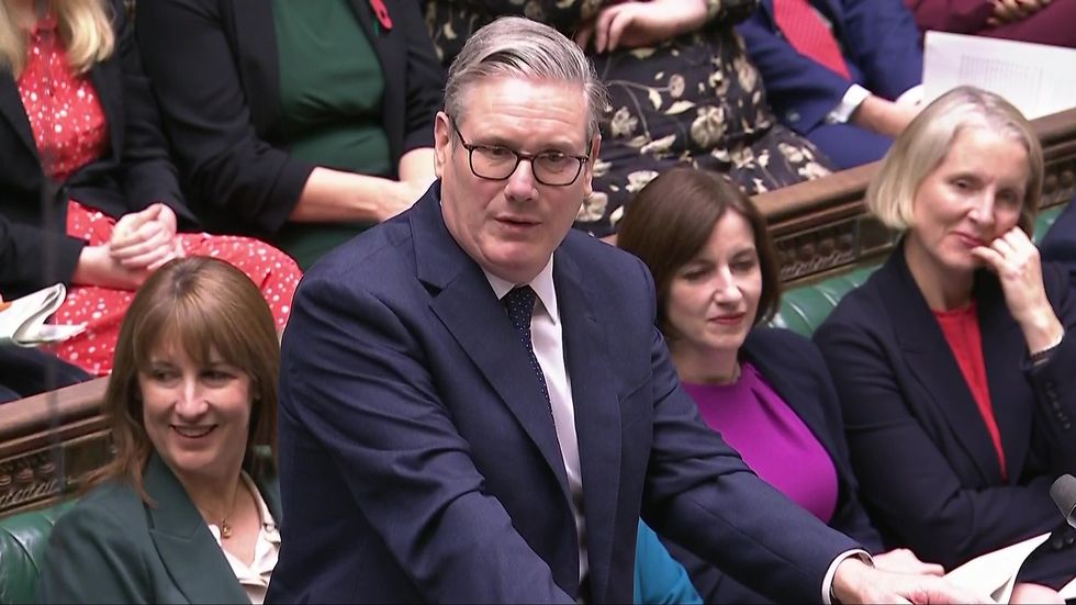 Prime Minister Sir Keir Starmer speaking during Prime Minister's Questions in the House of Commons