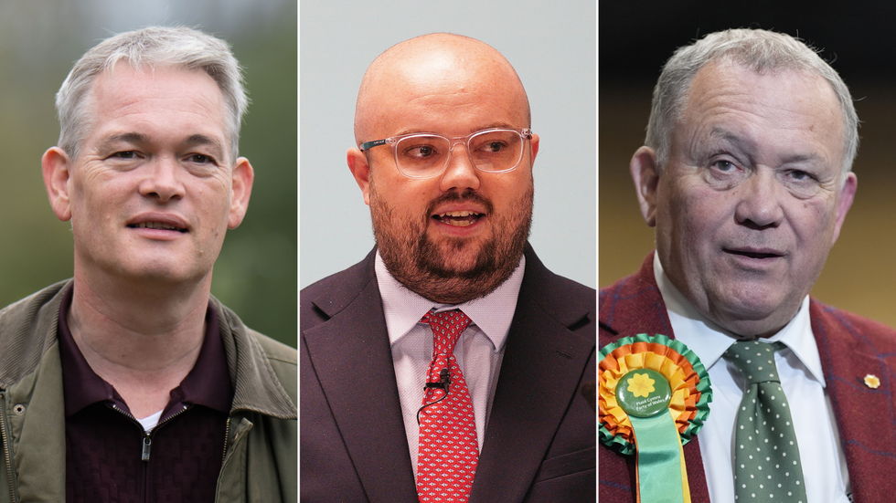 Labour's Richard Tunnicliffe, Reform UK's Llyr Powell and Plaid Cymru's Lindsay Whittle