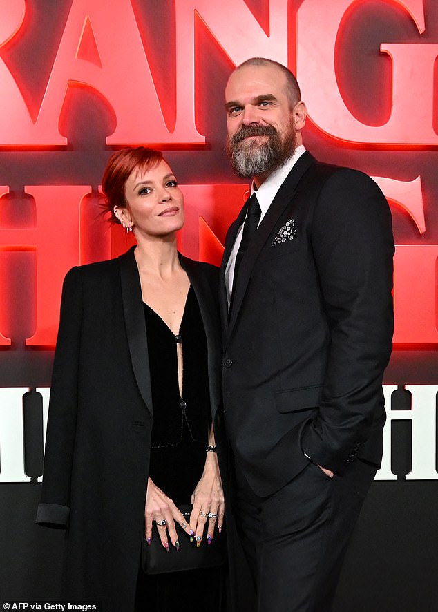Lily Allen 's anticipated new album is an ode to her marriage to David Harbour with 14 tracks detailing in brutal honesty the breakdown of their relationship (pictured together in December 2023)