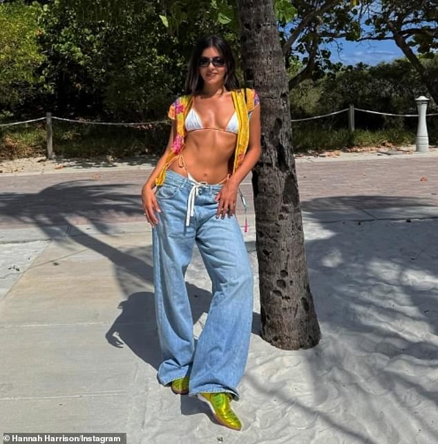 Hannah Harrison later told Us Weekly that she and Giannulli had a strictly 'platonic' relationship, and she described the photos of the two together as a matter of 'bad timing,' as she allegedly went to meet him at his G/FORE Supply clothing store in Beverly Hills