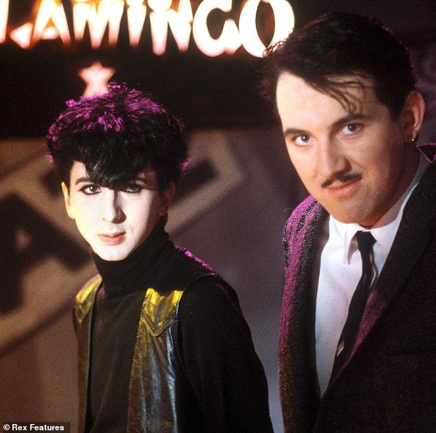 Ball pictured with bandmate Marc Almond in 1982. Almond has hailed his collaborator as a 'wonderfully brilliant musical genius'