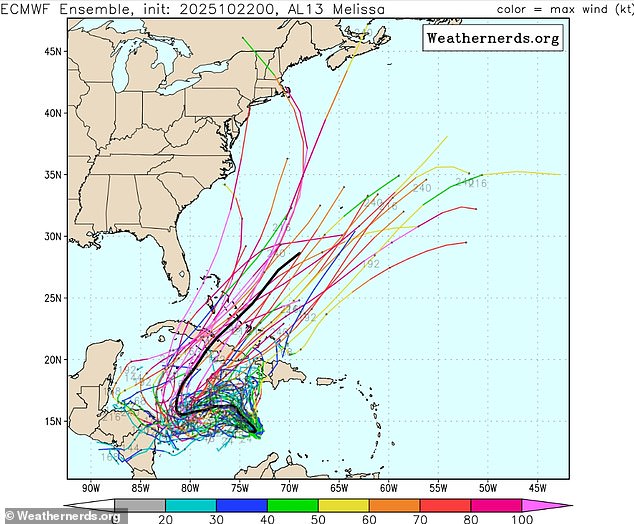 The latest forecasting models show several possible paths up the US East Coast, from North Carolina to New England