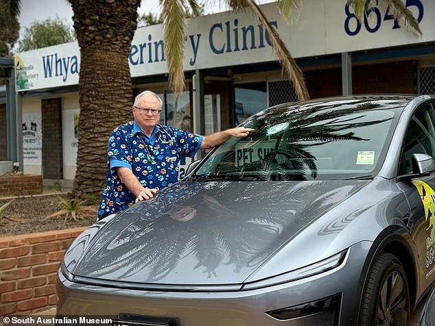 Dr Andrew Melville-Smith, a vet from Whyalla, South Australia, may have narrowly avoided a cosmic calamity after his brand-new Tesla was hit by a meteorite