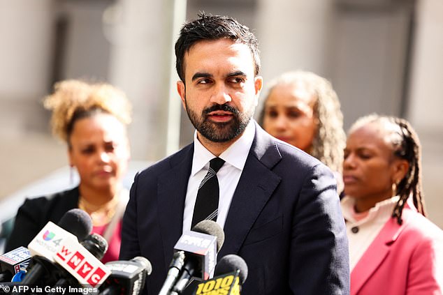 An obscure member of the New York state assembly for four years before he ran for mayor, Mamdani (pictured) - a 34-year-old darling of the left-wing - has had a double-digit lead in the polls over second-placed Cuomo for months