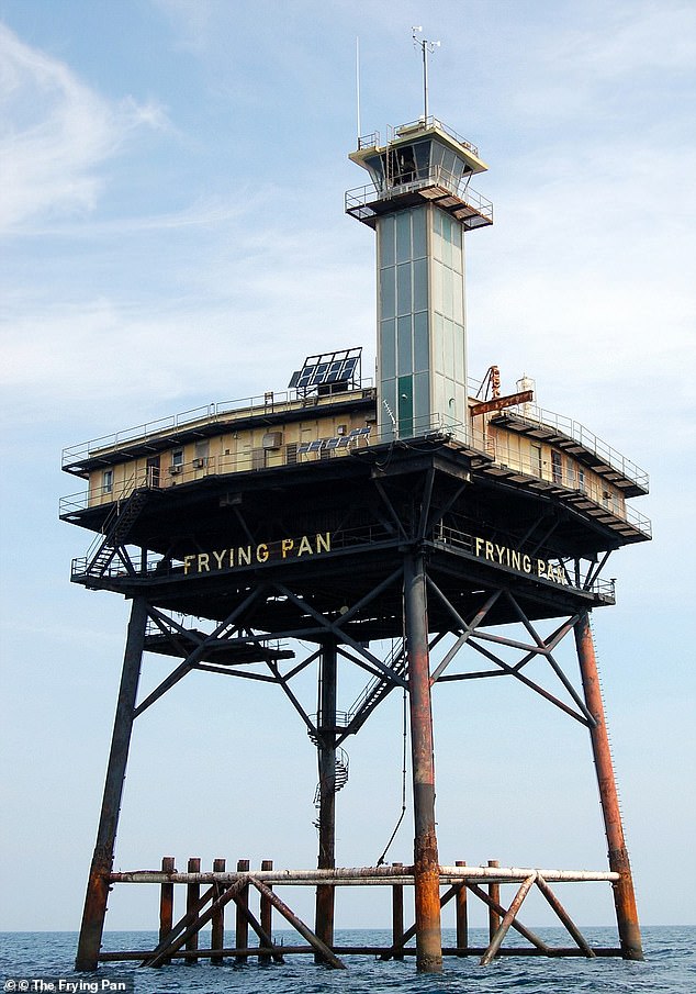 Located 32 miles off the east coast of North Carolina , the Frying Pan Tower is a rustic (quite literally) former U.S. Coast Guard light station that now welcomes daredevil guests for a stay unlike any other