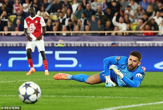 Guglielmo Vicario sounded a rallying call after his heroics helped Tottenham escape Monaco with a goalless draw