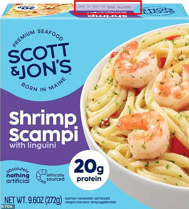The pasta was distributed to large producers of heat-and-eat meals and pasta salads that were sold under a variety of names, including Scott & Jon¿s Shrimp Scampi with Linguini Bowls