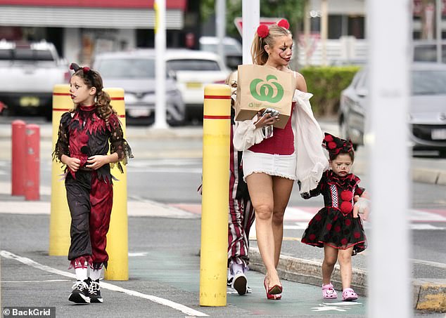 They later on picked up some groceries from Woolworths before heading home to enjoy their collected candy