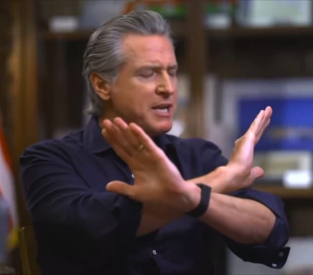 Viewers joked that the Democrat looked like he was trying to communicate via sign language