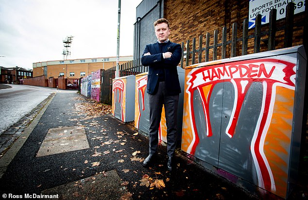 Macmillan outside Fir Park before Motherwell's day of destiny with St Mirren