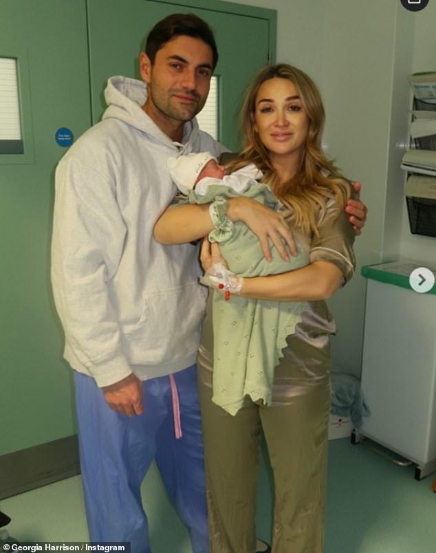 The Love Island star, 30, took to social media on Saturday afternoon to official announce the news - as she revealed her newborn's name