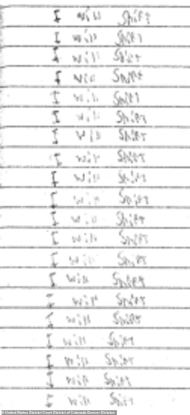 Police later characterized the idea as wanting to move their consciousness 'from their current reality (CR) to their desired reality (DR)'. Setzer wrote the chilling phrase 29 times before he died