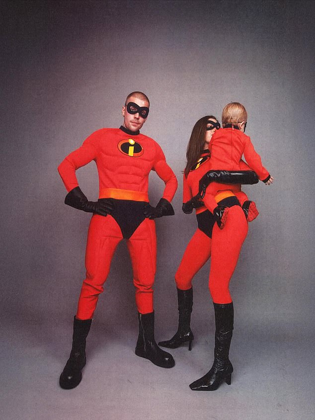 Before revealing Jack as a pint-sized pop star, Hailey teased their matching Incredibles costumes, showing off her Mrs. Incredible look