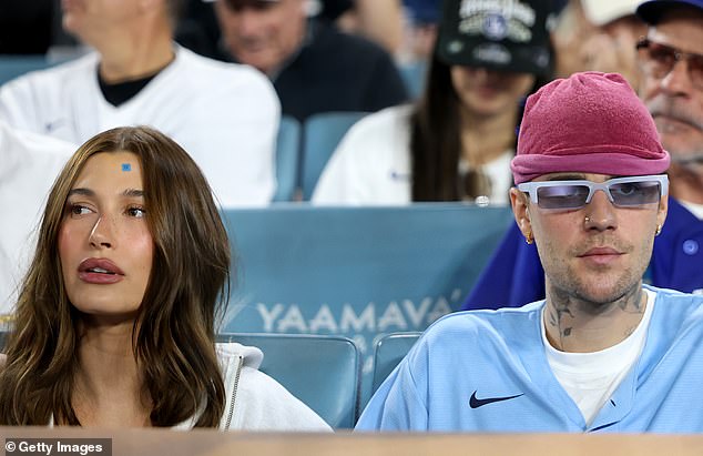 Justin and Hailey were recently spotted together earlier this week on Monday as they watched game three of the 2025 World Series in Los Angeles (seen above)