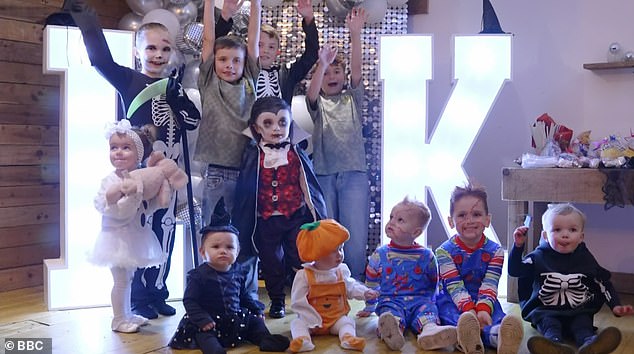 Reflecting on growing up in Hartlepool with his 13 siblings, Lewis left home at just 10 years old to live in London and pursue his career in performing (his family pictured watching)