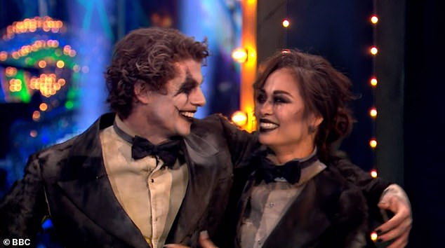 The couple looked overjoyed after the incredible dance