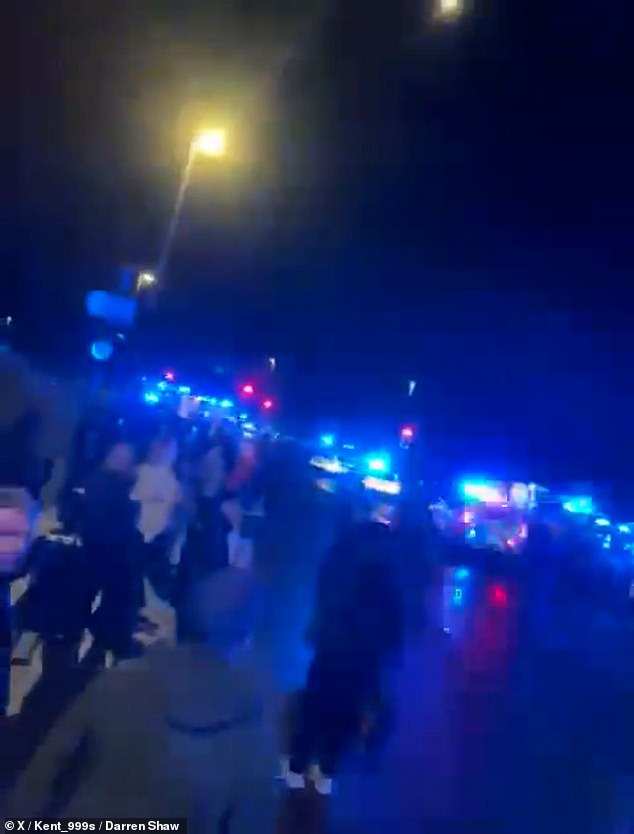 Armed officers rushed to the London North Eastern Railway (LNER) train following reports of multiple stabbings at around 7.39pm this evening