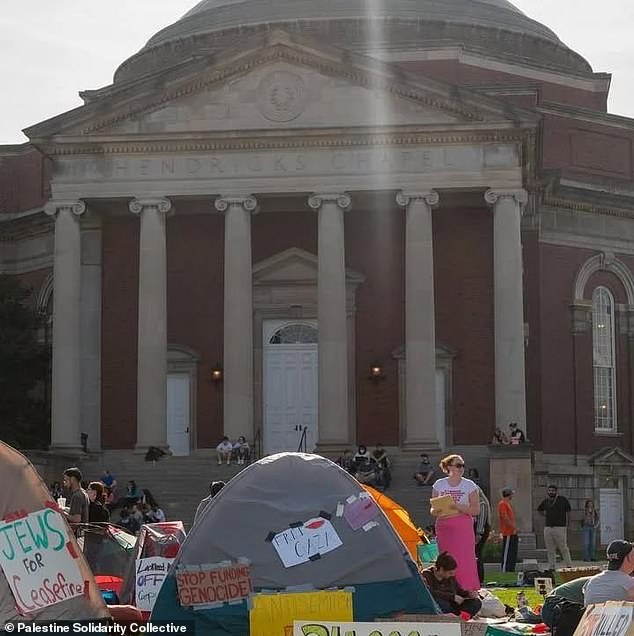Syracuse students set up an encampment on the quad, lasting 16 days. The university had to designate negotiators to handle the problem. The encampment eventually disbanded voluntarily