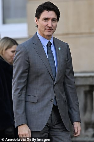Trudeau is seen in March in London