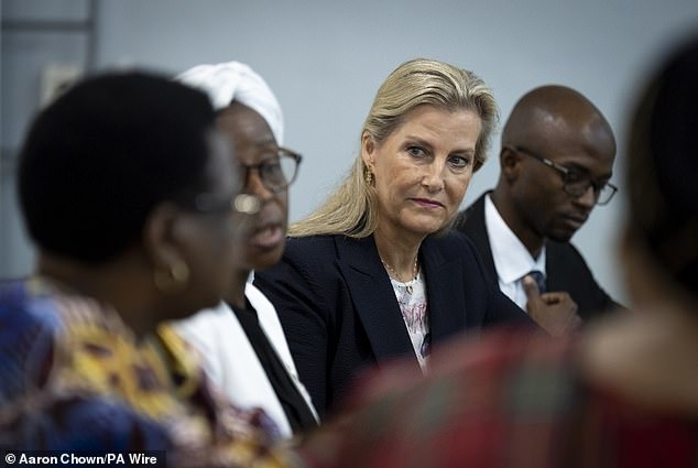 Sophie, Duchess of Edinburgh, attends a Women, Peace and Security roundtable in the Democratic Republic of Congo in October 2025