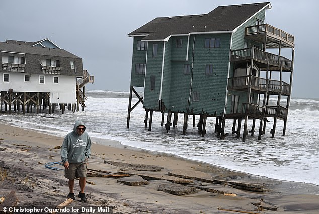 One of the last remaining homes did fall into the ocean this week. It was owned by a woman who lived there up until August