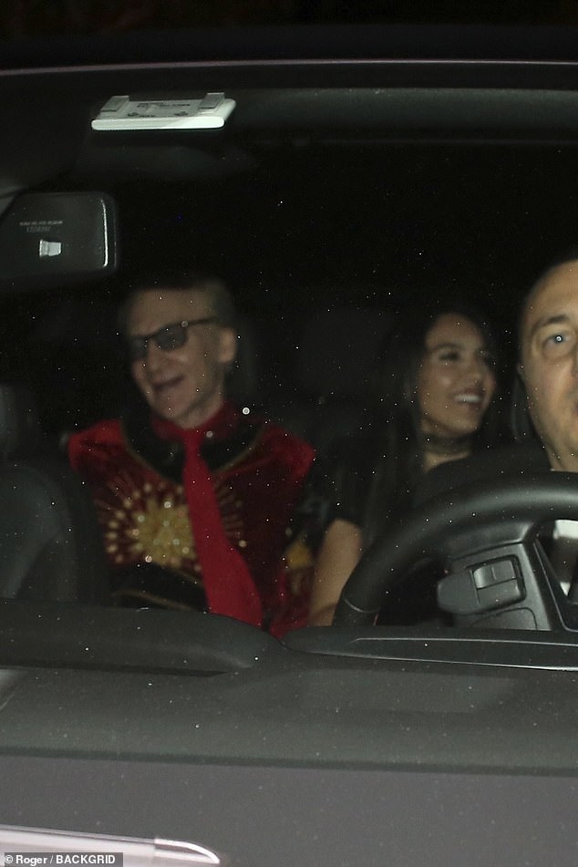 After leaving the event the two were pictured laughing in the back of a chauffeured car