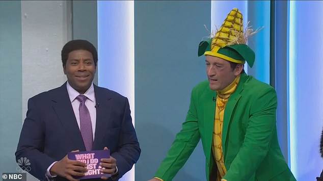 The first sketch started with a game show called 'What Did I Do Last Night?' hosted by Gay Fopay (Kenan Thompson)