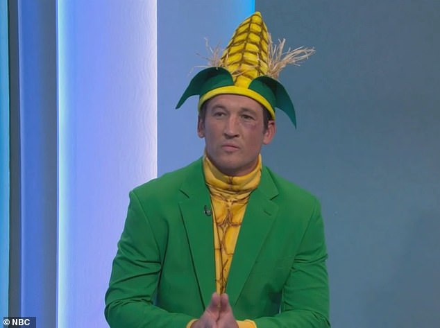 In one skit, the actor battled a hangover while trying to piece together his wild Halloween night