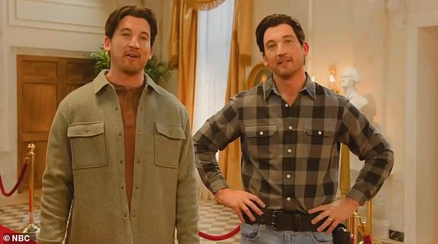 In the next sketch Teller played two twin brothers on a show called 'Property Brothers'