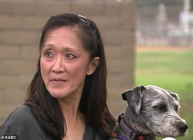 Dog owner Nancy (pictured) was left horrified after she rushed her pup to the vet, where they revealed she had a 108 body temperature