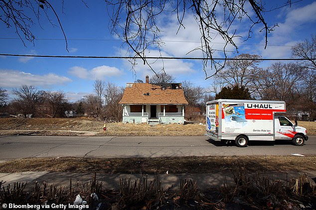 Just over a decade ago Detroit declared bankruptcy and many of its properties became run-down and abandoned (like the home pictured here in 2013)