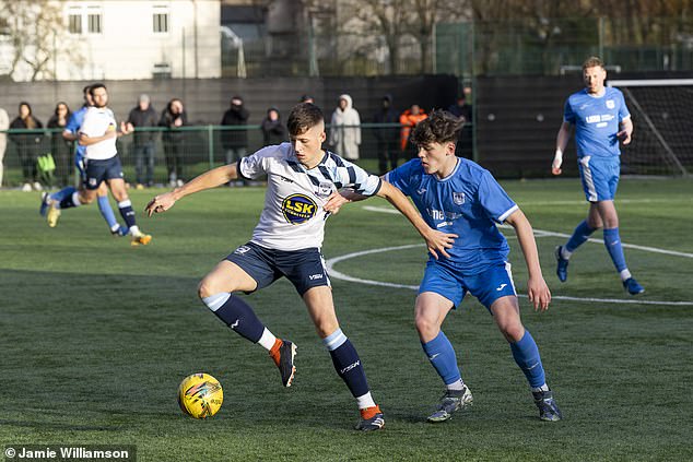 Sir Alex Ferguson will have been happy to hear that Benburb (in blue) won again in a cup match, this time against West Park United
