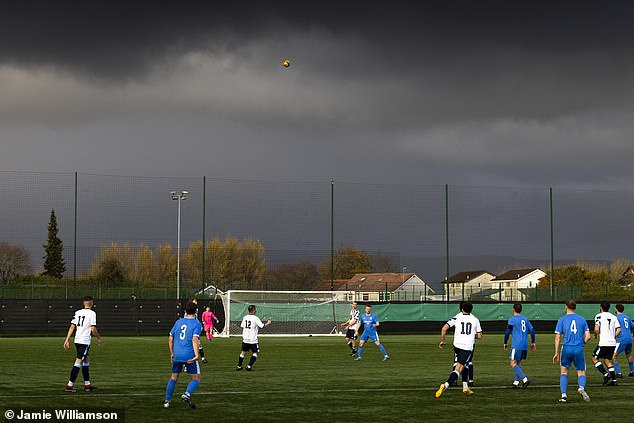 Black clouds form over West Park United's ground, but it was a brighter day for Benburb