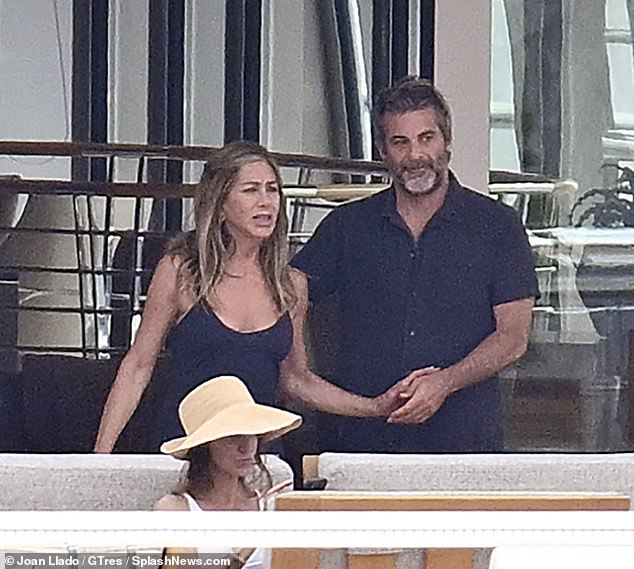 The actress set off romance rumors with Curtis when they were glimpsed on vacation in Mallorca, Spain, over Fourth of July weekend (pictured)