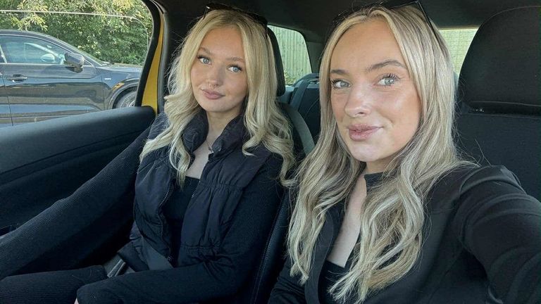 Allan's younger sisters, Sophie and Amy. Pic: Family handout