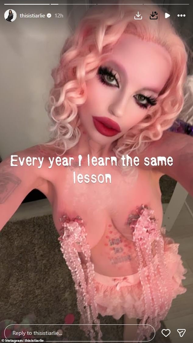 'And that¿s a wrap,' she captioned the post, which showed her scantily clad in the dramatic ensemble