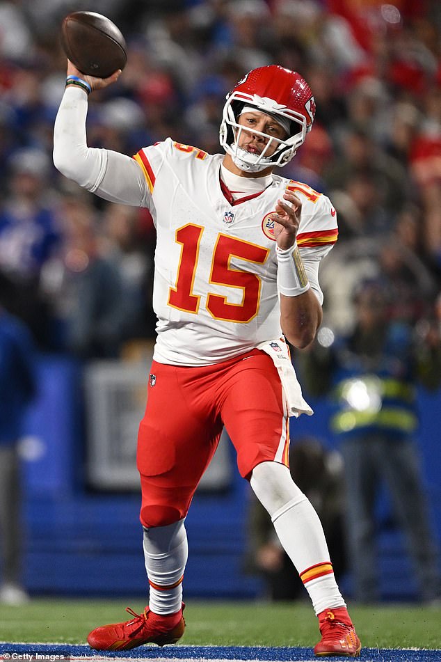 Mahomes completed just 15 of 34 passes for 250 yards as the Bills beat the Chiefs, 28-21