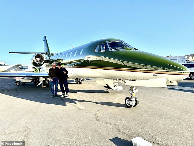 The Indiana Jones actor, pictured with friend Robert Patrick in 2025, owns a Cessna Citation Sovereign that reportedly emitted 35 metric tons of carbon dioxide during a two month span in 2022